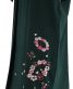 卒業式袴単品レンタル[刺繍]深緑色に花輪とさくらんぼの刺繍[身長143-147cm]No.790